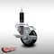 Service Caster 3'' SS Black Poly Swivel 1-1/8'' Expanding Stem Caster with Brake SCC-SSEX20S314-PPUB-BLK-TLB-118 - alternate 3
